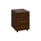 BKC 1 - 00  kontejner pojízdný, 3-zásuvkový, deska 18 mm, centrální zámek, ořech královský